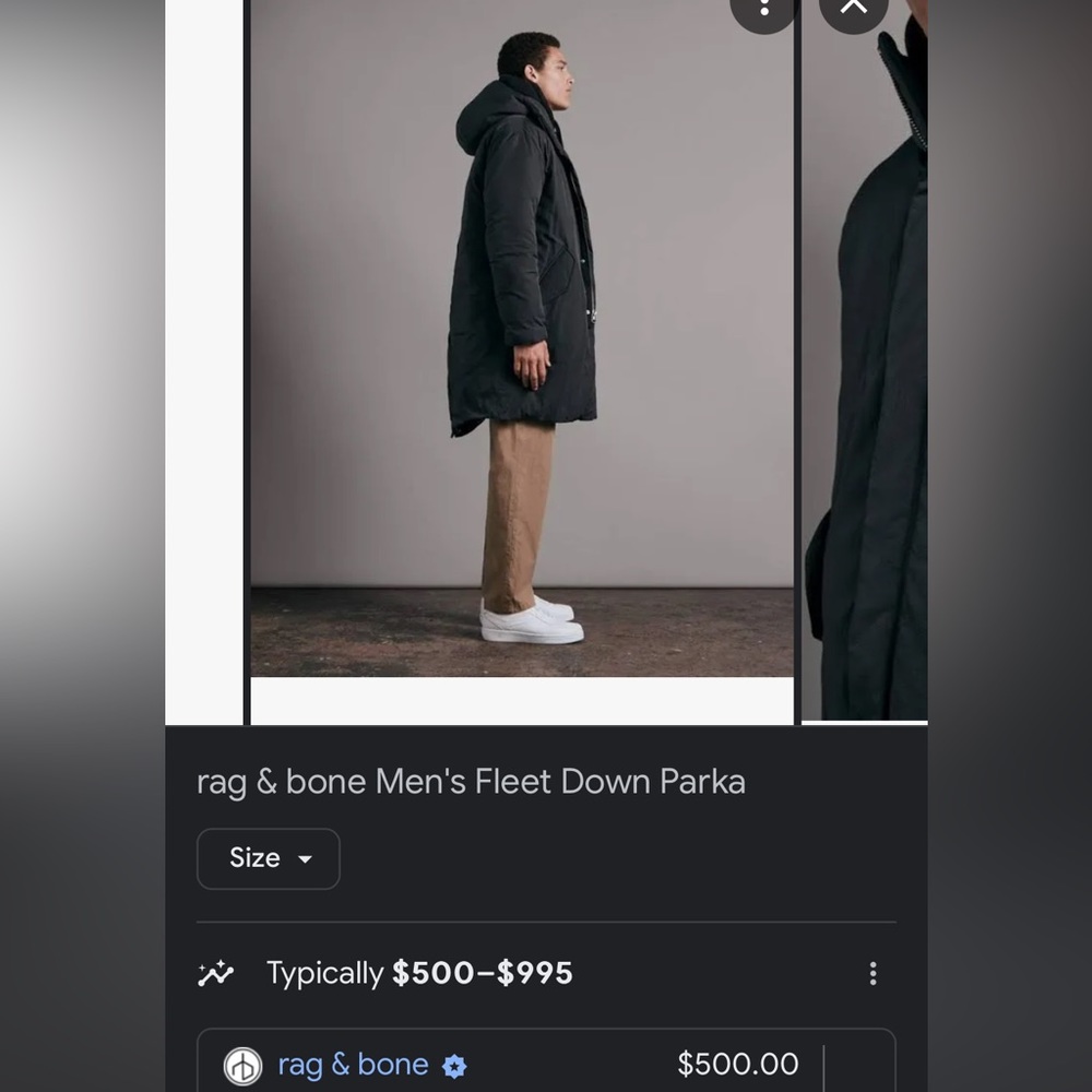 rag and bone down parka